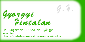 gyorgyi hintalan business card