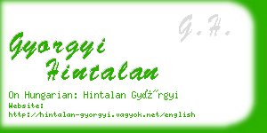 gyorgyi hintalan business card